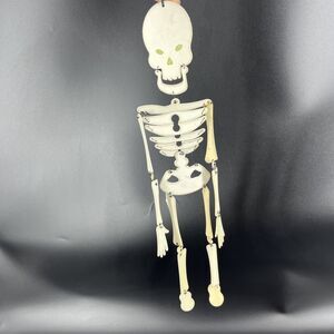 Skeleton Hanger Articulated Metal Halloween Decor Wall Door Glow In Dark